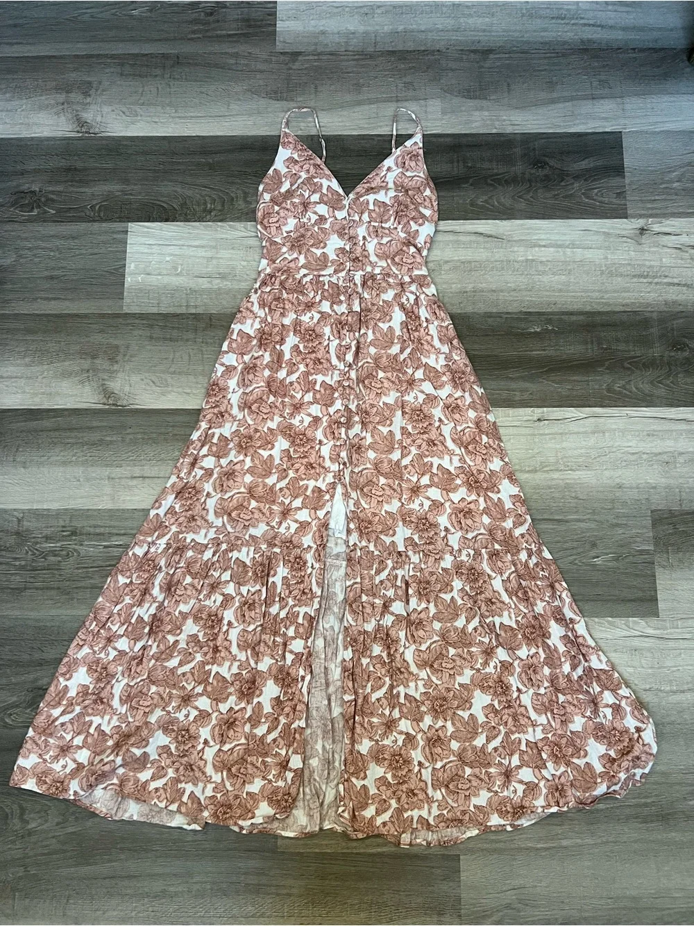 Abercrombie & Fitch Dusty Rose Floral Maxi Dress
